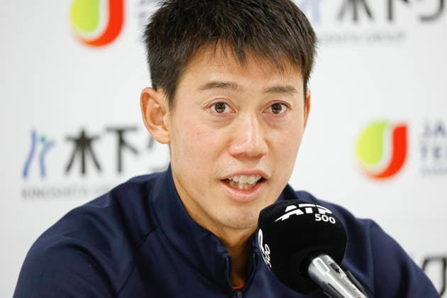 October 1, 2026, Tokyo, Japan: Kei Nishikori (Japan) speaks during a press conference, PK, Pressekonferenz after his match against Frances Tiafoe (USA) for the Kinoshita Group Japan Open Tennis Championships at Ariake Colosseum in Tokyo. The tournament runs from September 29 to October 6. Tennis 2026: Kei Nishikori Press Conference  - ZUMAm191 20261001_aap_m191_063 Copyright: xRodrigoxReyesxMarinx