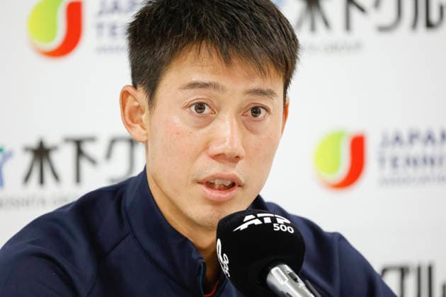 October 1, 2026, Tokyo, Japan: Kei Nishikori (Japan) speaks during a press conference, PK, Pressekonferenz after his match against Frances Tiafoe (USA) for the Kinoshita Group Japan Open Tennis Championships at Ariake Colosseum in Tokyo. The tournament runs from September 29 to October 6. Tokyo Japan - ZUMAm191 20261001_aap_m191_072 Copyright: xRodrigoxReyesxMarinx