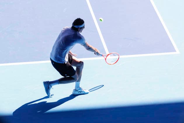 October 1, 2026, Tokyo, Japan: Taylor Fritz (USA) returns a shot against Jaume Munar (Spain) during their Round of 32 match at the Kinoshita Group Japan Open Tennis Championships at Ariake Colosseum in Tokyo. The tournament runs from September 29 to October 6. Munar won 6(7)-7(9), 6-4, 6-3. Tennis 2026: Taylor Fritz Battles Jaume Munar In Japan Open  - ZUMAm191 20261001_aap_m191_004 Copyright: xRodrigoxReyesxMarinx