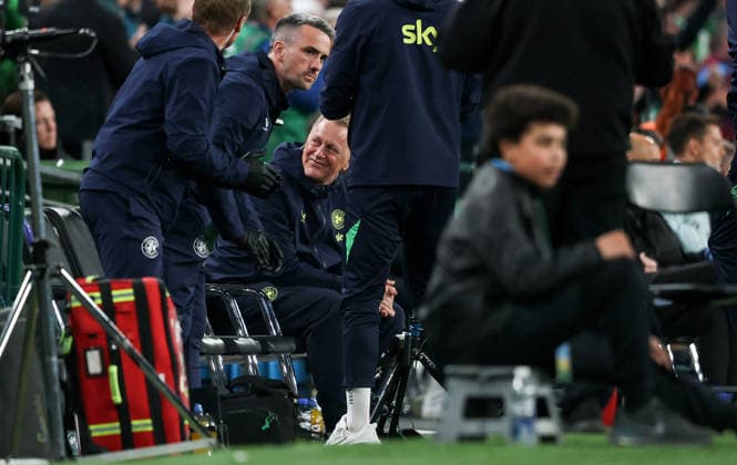UEFA Nations League Group Stage, Aviva Stadium, Dublin 1 10 2026 Republic of Ireland vs Austria Ireland Head Coach Heimir Hallgrimsson reacts to Troy Parrott™s first goal Heimir Hallgrimsson reacts to Troy Parrott™s first goal 1 10 2026  Copyright: xx NE1L4657