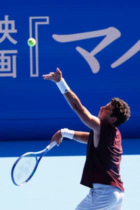 October 1, 2026, Tokyo, Japan: Jaume Munar (Spain) serves against Taylor Fritz (USA) during their Round of 32 match at the Kinoshita Group Japan Open Tennis Championships at Ariake Colosseum in Tokyo. The tournament runs from September 29 to October 6. Munar won 6(7)-7(9), 6-4, 6-3. Tennis 2026: Taylor Fritz Battles Jaume Munar In Japan Open  - ZUMAm191 20261001_aap_m191_008 Copyright: xRodrigoxReyesxMarinx