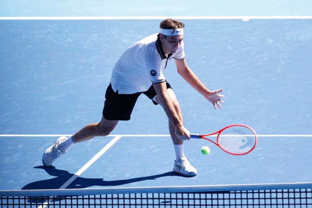 October 1, 2026, Tokyo, Japan: Taylor Fritz (USA) returns a shot against Jaume Munar (Spain) during their Round of 32 match at the Kinoshita Group Japan Open Tennis Championships at Ariake Colosseum in Tokyo. The tournament runs from September 29 to October 6. Munar won 6(7)-7(9), 6-4, 6-3. Tennis 2026: Taylor Fritz Battles Jaume Munar In Japan Open  - ZUMAm191 20261001_aap_m191_002 Copyright: xRodrigoxReyesxMarinx
