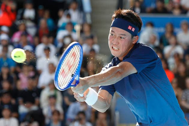 October 1, 2026, Tokyo, Japan: Kei Nishikori (Japan) returns a shot against Frances Tiafoe (USA) during their Round of 32 match at the Kinoshita Group Japan Open Tennis Championships at Ariake Colosseum in Tokyo. The tournament runs from September 29 to October 6. Tiafoe won 6-4, 6-4. Tokyo Japan - ZUMAm191 20261001_aap_m191_043 Copyright: xRodrigoxReyesxMarinx