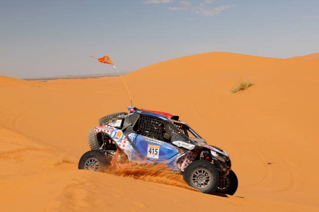 W2RC - RALLYE DU MAROC 2026 415 LEPIETRE Benoit (fra), RELMY-MADINSKA Rodrigue (fra), BRP Can-Am Maverick R, BTR, SSV SSV1, action, during the Stage 3 of the Rallye du Maroc 2026, 4th round of the 2026 WR2C Championship from October 1, 2026 around Zagora, Morocco - AgadirMorocco  Copyright: xFREDERICxLExFLOCxHx