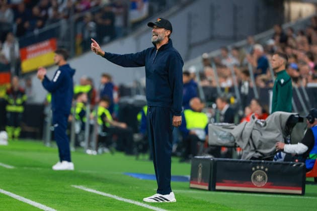 UEFA Nations League, Matchday 26–27: Germany vs. Serbia on October 1, 2026, at the Allianz Arena in Munich. Coach Jürgen Juergen Klopp of Germany shouts out instructions. MH