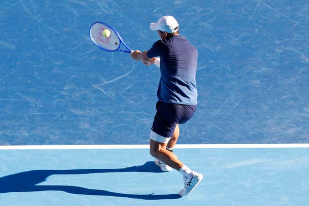 October 1, 2026, Tokyo, Japan: Kei Nishikori (Japan) returns a shot against Frances Tiafoe (USA) during their Round of 32 match at the Kinoshita Group Japan Open Tennis Championships at Ariake Colosseum in Tokyo. The tournament runs from September 29 to October 6. Tiafoe won 6-4, 6-4. Tokyo Japan - ZUMAm191 20261001_aap_m191_030 Copyright: xRodrigoxReyesxMarinx