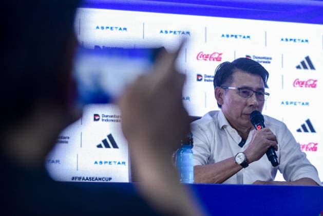 October 1, 2024, Bandung, West Java, Indonesia: TAN CHENG HOE head coach of the Malaysian national team, Nationalteam spoke to the media at the post-match press conference, PK, Pressekonferenz after his team defeated the Singapore national team 6â€0 in the FIFA ASEAN Cup 2026 at Si Jalak Harupat Stadium in Bandung, Indonesia. Bandung Indonesia - ZUMAr272 0868348411st Copyright: xDimasxRachmatsyahx