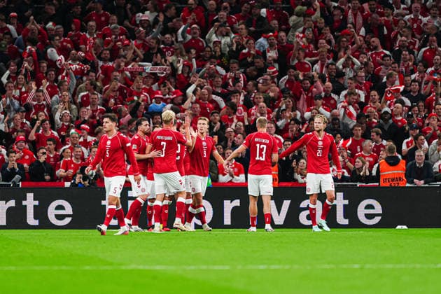 Denmark celebrates after Mikkel Damsgaard scores the 1-1 goal, Denmark, 14 DEN, Denmark vs. Portugal, Soccer, UEFA Nations League A, Group 4, Matchday 03, 2026–2027 season, October 1, 2026, DEN, Denmark vs. Portugal, Soccer, UEFA Nations League A, Group 4, Matchday 3, 2026–2027 Season, October 1, 2026, Copenhagen Copyright: xEibner-Pressefoto MarcelxvonxFehrnx EP_MFN