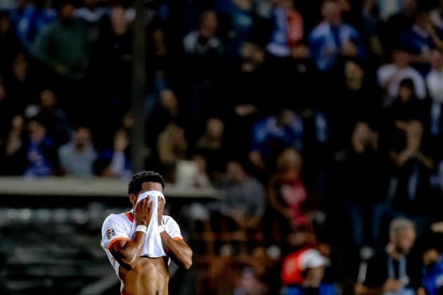 THESSALONIKI: Netherlands defender Jurriën Timber looks frustrated during the UEFA Nations League match between Greece and the Netherlands at Toumba Stadium on October 1, 2026, in Thessaloniki, Greece. Photo by DeFodi Images