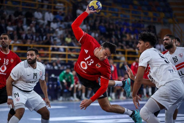 Zamalek V Al Ahly - 19th IHF Men s Club World Championship, WM, Weltmeisterschaft 2026 - Bronze Medal Match Saif Hany of Al Ahly plays during the 19th IHF Men s Club World Championship 2026 bronze medal match between Zamalek and Al Ahly at the New Administrative Capital Covered Hall on October 1, 2026. New Cairo -New Capital Egypt  Copyright: xAymanxArefx originalFilename:aref-notitle261001_npgRE