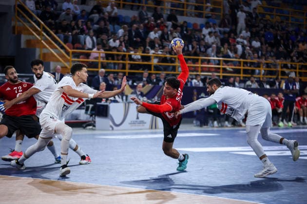 Zamalek V Al Ahly - 19th IHF Men s Club World Championship, WM, Weltmeisterschaft 2026 - Bronze Medal Match Saif Hany of Al Ahly plays during the 19th IHF Men s Club World Championship 2026 bronze medal match between Zamalek and Al Ahly at the New Administrative Capital Covered Hall on October 1, 2026. New Cairo -New Capital Egypt  Copyright: xAymanxArefx originalFilename:aref-notitle261001_npuxQ