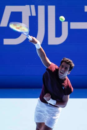 October 1, 2026, Tokyo, Japan: Jaume Munar (Spain) serves against Taylor Fritz (USA) during their Round of 32 match at the Kinoshita Group Japan Open Tennis Championships at Ariake Colosseum in Tokyo. The tournament runs from September 29 to October 6. Munar won 6(7)-7(9), 6-4, 6-3. Tokyo Japan - ZUMAm191 20261001_aap_m191_007 Copyright: xRodrigoxReyesxMarinx