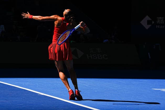 October 1, 2026, Beijing, China: Qinwen Zheng of China plays against Han Shi of China ( not in view) during the Women s singles match on day two of the China Open at the National Tennis Center. Beijing China - ZUMAs197 20261001_aaa_s197_177 Copyright: xPolyxFeix