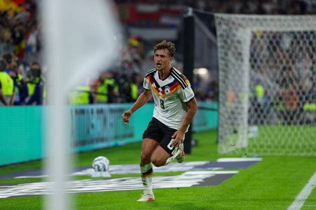 Tom Bischof celebrates Germany s 1-0 goal, Germany vs. Serbia, Soccer, UEFA Nations League, Matchday 3, October 1, 2026, Munich, Bavaria, Germany Copyright: xkolbert-press ChristianxKolbertx