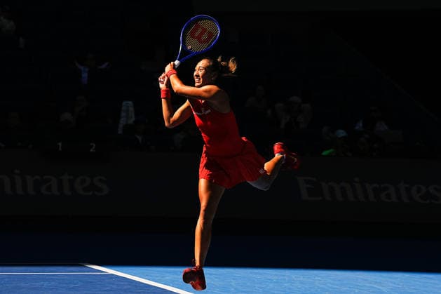 October 1, 2026, Beijing, China: Qinwen Zheng of China plays against Han Shi of China ( not in view) during the Women s singles match on day two of the China Open at the National Tennis Center. Beijing China - ZUMAs197 20261001_aaa_s197_170 Copyright: xPolyxFeix