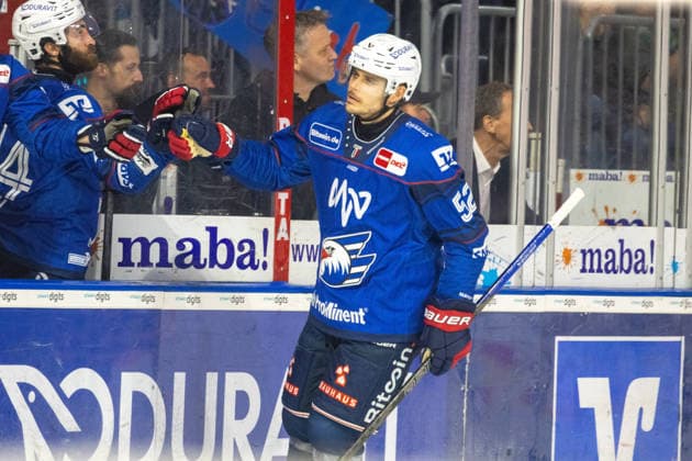 DEL, German Ice Hockey League, 2026–27 Season, Matchday 5: Adler Mannheim vs. Iserlohn Roosters. Nicolas Mattinen, 52, of Mannheim after scoring the goal that made it 2–0. Copyright: xUdoxHerrmannx