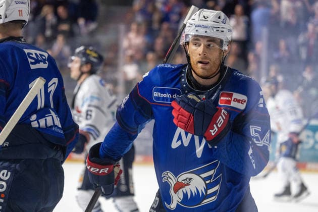 DEL, German Ice Hockey League, 2026–27 Season, Matchday 5: Adler Mannheim vs. Iserlohn Roosters. Jeremie Poirier, 54, of Mannheim after scoring the goal that made it 4–1. Copyright: xUdoxHerrmannx