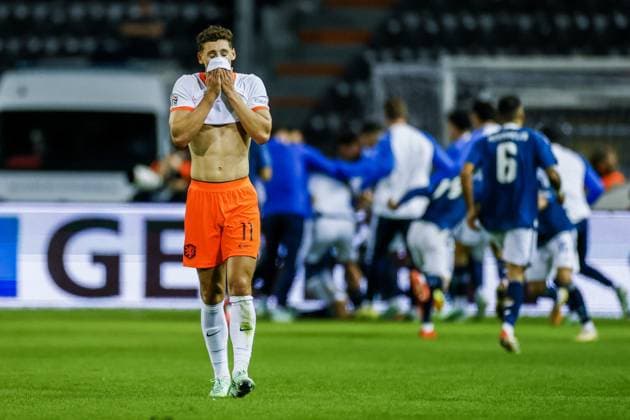 THESSALONIKI - Ruben van Bommel of the Netherlands reacts after trailing 2-0 during the UEFA Nations League match between Greece and the Netherlands at Toumba Stadium on October 1, 2026, in Greece. KOEN VAN WEEL ANP xVIxANPxSportx xxANPxIVx 571093742 originalFilename: 571093742