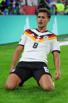Tom Bischof celebrates Germany s 1-0 goal, Germany vs. Serbia, Soccer, UEFA Nations League, Matchday 3, October 1, 2026, Munich, Bavaria, Germany Copyright: xkolbert-press ChristianxKolbertx