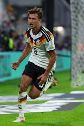 Tom Bischof celebrates Germany s 1-0 goal, Germany vs. Serbia, Soccer, UEFA Nations League, Matchday 3, October 1, 2026, Munich, Bavaria, Germany Copyright: xkolbert-press ChristianxKolbertx