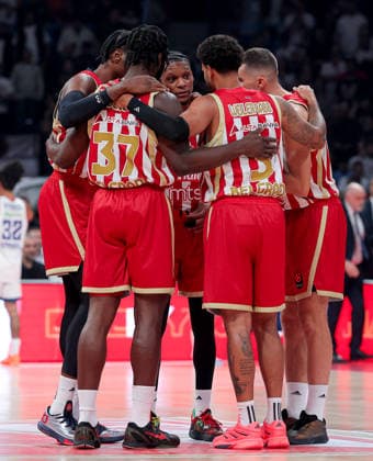 Crvena Zvezda v Efes, Euroleague, season 2026 2027, round 3 Belgrade, Serbia. 1th Oct, 2026. Crvena Zvezda s players during Euroleague basketball match between Crvena Zvezda (Red Star) and Anadolu Efes Istanbul on October 1. 2026. in Belgrade, Serbia. Belgrade Serbia Copyright: xPedjaxMilosavljevic STARSPORTx x2026x