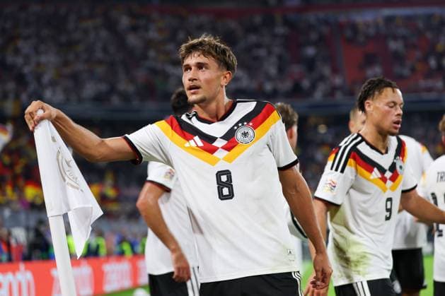Tom Bischof celebrates Germany s 1-0 goal, Germany vs. Serbia, Soccer, UEFA Nations League, Matchday 3, October 1, 2026, Munich, Bavaria, Germany Copyright: xkolbert-press ChristianxKolbertx