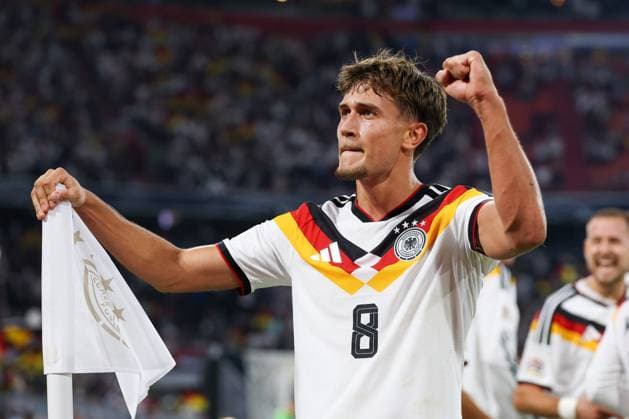 Tom Bischof celebrates Germany s 1-0 goal, Germany vs. Serbia, Soccer, UEFA Nations League, Matchday 3, October 1, 2026, Munich, Bavaria, Germany Copyright: xkolbert-press ChristianxKolbertx