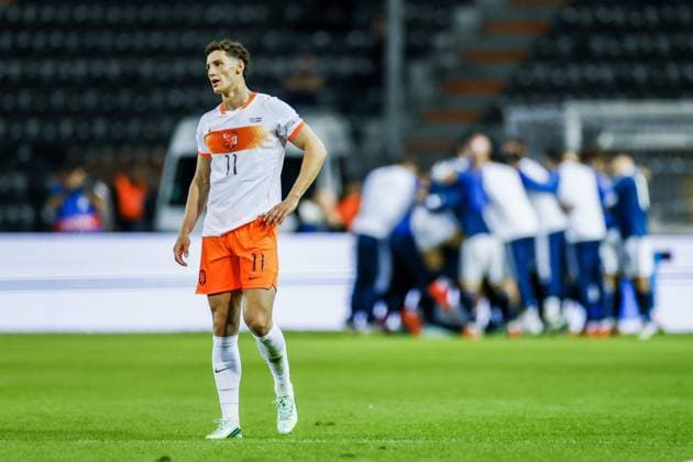 THESSALONIKI - Ruben van Bommel of the Netherlands reacts after trailing 2-0 during the UEFA Nations League match between Greece and the Netherlands at Toumba Stadium on October 1, 2026, in Greece. KOEN VAN WEEL ANP xVIxANPxSportx xxANPxIVx 571094091 originalFilename: 571094091