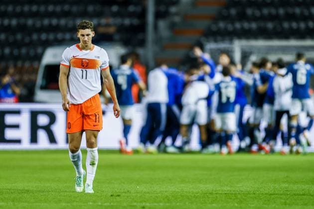 THESSALONIKI - Ruben van Bommel of the Netherlands reacts after trailing 2-0 during the UEFA Nations League match between Greece and the Netherlands at Toumba Stadium on October 1, 2026, in Greece. KOEN VAN WEEL ANP xVIxANPxSportx xxANPxIVx 571094005 originalFilename: 571094005.jpg