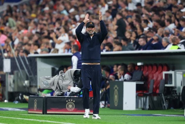 Jürgen Klopp, Germany, national team coach, applauds, emotions, GER, Germany vs. Serbia, soccer, UEFA Nations League, Matchday 3, 2026–2027 season, October 1, 2026, GER, Germany vs. Serbia, soccer, UEFA Nations League, Matchday 3, 2026–2027 season, October 1, 2026, Munich Copyright: xEibner-Pressefoto JennixMaulx EP_JML