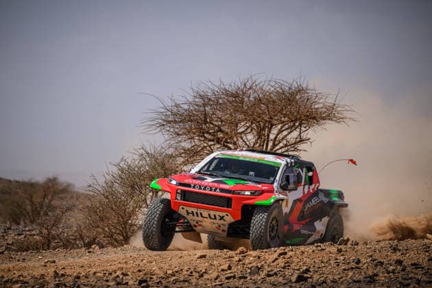W2RC - RALLYE DU MAROC 2026 201 AL RAJHI Yazeed (ksa), ZENZ Dennis (ger), Toyota Hilux GR, Overdrive Racing, FIA W2RC, ULT T1+, action, during the Stage 1 of the Rallye du Maroc 2026, 4th round of the 2026 WR2C Championship from September 29, 2026 between Agadir and Zagora, Morocco - AgadirMorocco Copyright: xFREDERICxLExFLOCxHx