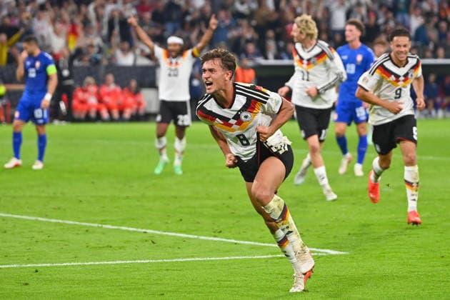 Tom BISCHOF (GER) celebrates after scoring the 1-0 goal; celebration, joy, excitement, action; UEFA Nations League group stage, Group B, Matchday 3: Germany (GER) vs. Serbia (SRB) on October 1, 2026, at the ALLIANZ ARENA