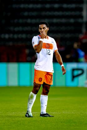 THESSALONIKI: Netherlands defender Jurriën Timber is disappointed after conceding a goal during the UEFA Nations League match between Greece and the Netherlands at Toumba Stadium on October 1, 2026, in Thessaloniki, Greece. Photo by DeFodi Images