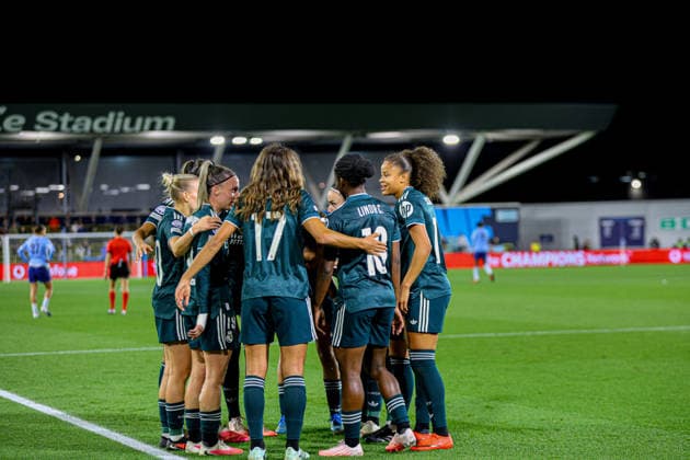 MANCHESTER, ENGLAND - October 1: Goal. Linda Caicedo of Real Madrid celebrates scoring during the UEFA Womens Champions League match between Manchester City and Real Madrid at Joie Stadium on October 1, 2026 in Manchester, England. (Photo by Natalie Mincher Sports Press Photo SPP) Copyright: xNataliexMincher SPPx Sportspressphoto_SPR243439