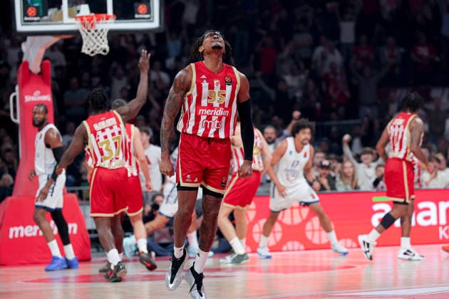 Crvena Zvezda v Efes, Euroleague, season 2026 2027, round 3 Belgrade, Serbia. 1th Oct, 2026. Crvena Zvezda s Chima Moneke during Euroleague basketball match between Crvena Zvezda (Red Star) and Anadolu Efes Istanbul on October 1. 2026. in Belgrade, Serbia. Belgrade Serbia Copyright: xPedjaxMilosavljevic STARSPORTx x2026x