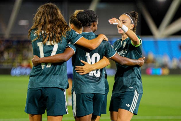MANCHESTER, ENGLAND - October 1: Goal. Linda Caicedo of Real Madrid celebrates scoring during the UEFA Womens Champions League match between Manchester City and Real Madrid at Joie Stadium on October 1, 2026 in Manchester, England. (Photo by Natalie Mincher Sports Press Photo SPP) Copyright: xNataliexMincher SPPx Sportspressphoto_SPR243441