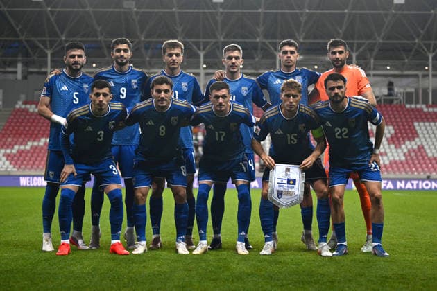 SOCCER - UEFA Nations League - Israel vs. Kosovo Photo by IPA ABACAPRESS.COM89189495 - The Kosovo national team, Nationalteam during the Nations League phase, Matchday 3, League B Group B3, between Israel and Kosovo on October 1, 2026, at Nagyerdei Stadium in Debrecen, Hungary Haifa Israel  Copyright: xIPAxSport ABACAx