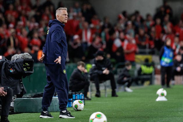 SOCCER - NL, IRL vs AUT DUBLIN,IRELAND,01.OCT.26 - SOCCER - UEFA Nations League, OEFB international match, Länderspiel, Nationalmannschaft Ireland vs Austria. Image shows head coach Heimir Hallgrimsson (IRL). GEPAxpictures xArminxRauthner
