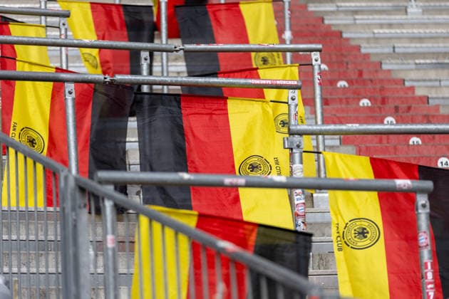 Soccer: UEFA Nations League 2026–2027, Matchday 3: Germany vs. Serbia at the Allianz Arena in Munich—Flags Copyright: xMichellexLukax