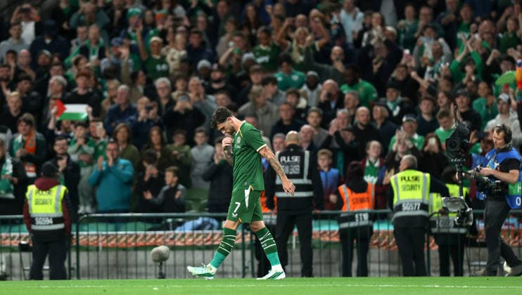 UEFA Nations League Group Stage, Aviva Stadium, Dublin 1 10 2026 Republic of Ireland vs Austria Ireland s Troy Parrott celebrates scoring his sides second goal Troy Parrott celebrates scoring his sides second goal 1 10 2026  Copyright: xx RDR_0991