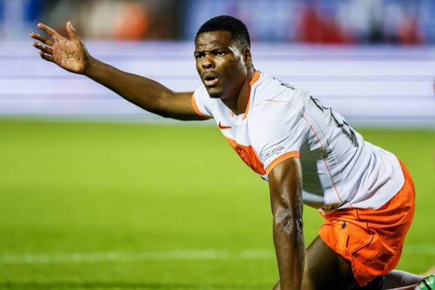 THESSALONIKI - Denzel Dumfries of the Netherlands during the UEFA Nations League match between Greece and the Netherlands at Toumba Stadium on October 1, 2026, in Greece. KOEN VAN WEEL ANP xVIxANPxSportx xxANPxIVx 571097287 originalFilename: 571097287