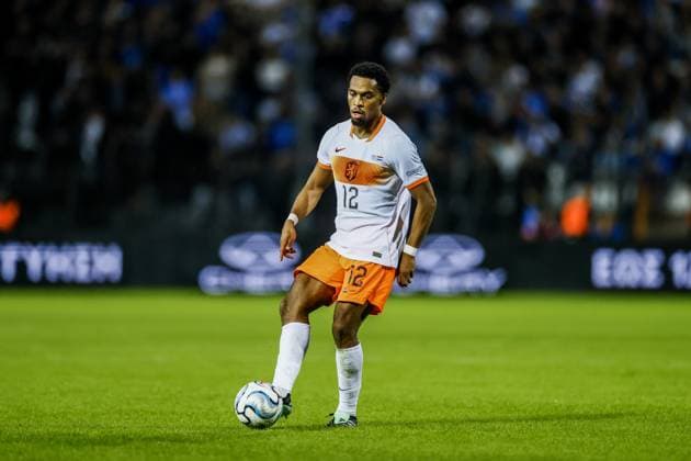 THESSALONIKI - JurriÃ«n Timber of the Netherlands during the UEFA Nations League match between Greece and the Netherlands at Toumba Stadium on October 1, 2026, in Greece. KOEN VAN WEEL ANP xVIxANPxSportx xxANPxIVx 571097485 originalFilename: 571097485.jpg