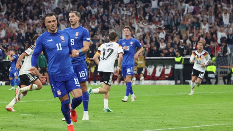 October 1, 2026, xrekx, Soccer UEFA Nations League, Germany vs. Serbia, Florian Wirtz scores the goal, making it 2–0 in Munich