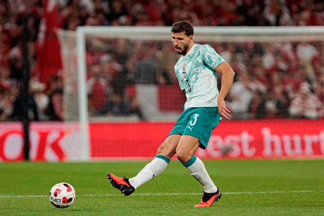 Ruben Dias seen during UEFA Nations League Division A game between National Teams of Denmark and Portugal (Ernest Kolodziej Ball Raw Images) Copenhagen Parken Denmark Copyright: xErnestxKolodziejx ernestkolodziej_denmark_portugal_2627_3-12