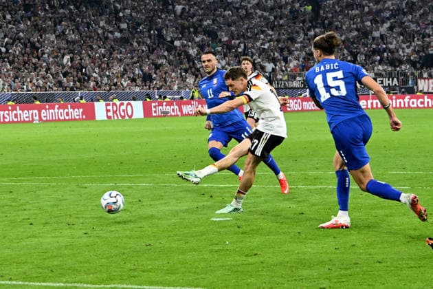 October 1, 2026, xsltx, Soccer UEFA Nations League, Germany vs. Serbia, Florian Wirtz, German National Soccer Team (DFB), goal scorers, scores the goal, 2–0, Munich