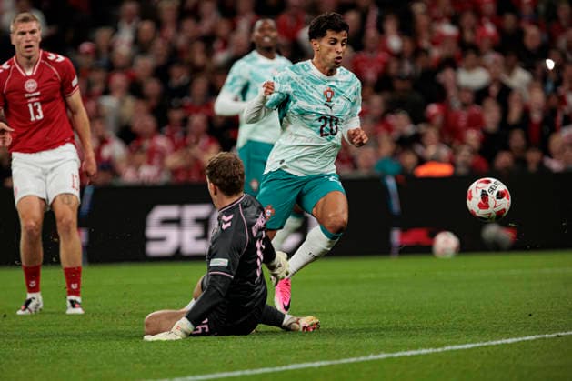 Joao Cancelo seen during UEFA Nations League Division A game between National Teams of Denmark and Portugal (Ernest Kolodziej Ball Raw Images) Copenhagen Parken Denmark Copyright: xErnestxKolodziejx ernestkolodziej_denmark_portugal_2627_3-27