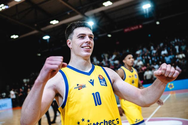 easycredit BBL Basketball Bundesliga 2026–2027 Make-up Game, Matchday 1: Science City Jena vs. RASTA Vechta on October 1, 2026; Christian Skladanowski, Jena; Celebration; Portrait; Sparkassen Arena