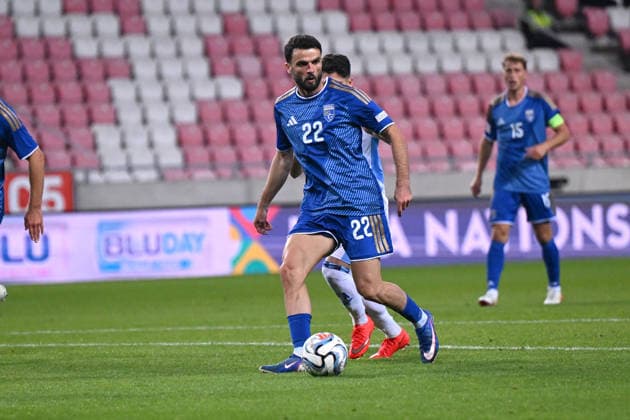IPA89190965 - Muharrem Jashari (Kosovo) during the Nations League phase, Matchday 3, League B Group B3, between Israel and Kosovo on October 1, 2026, at Nagyerdei Stadium in Debrecen, Hungary  Copyright: xVincenzoxOrlando IPAxSportx xx IPA89190965