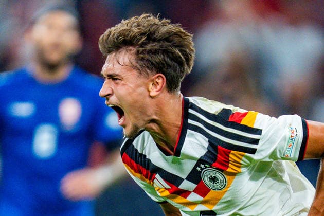 Nations League, Group A, Matchday 3, Germany vs. Serbia on October 1, 2026, at the Allianz Arena in Munich. Tom Bischof scored the 1-0 goal for Germany. Copyright: xBahhoxKarax