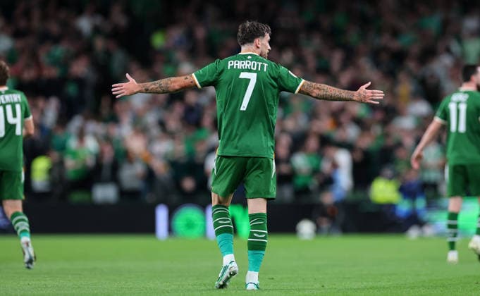 UEFA Nations League Group Stage, Aviva Stadium, Dublin 1 10 2026 Republic of Ireland vs Austria Ireland™s Troy Parrott celebrates scoring his sides first goal Troy Parrott celebrates scoring his sides first goal 1 10 2026  Copyright: xx RB1_8685